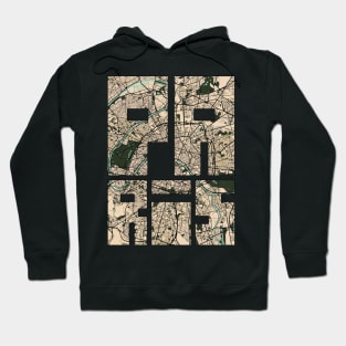 Paris, France City Map Typography - Vintage Hoodie